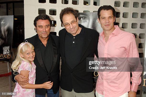 Bree Seanna Wall, Ian McShane, David Milch and Timothy Olyphant