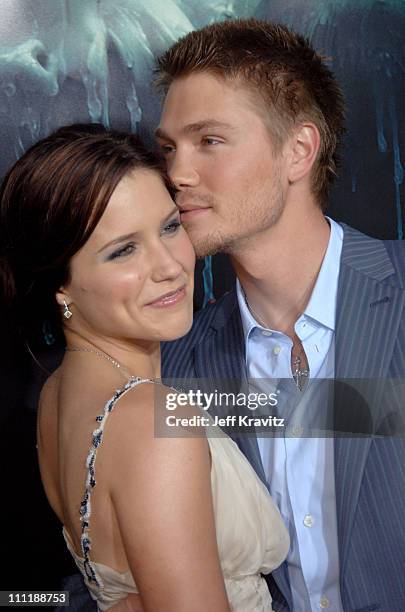 Chad Michael Murray and Sophia Bush during "House of Wax" Los Angeles Premiere - Arrivals at Mann Village in Los Angeles, California, United States.