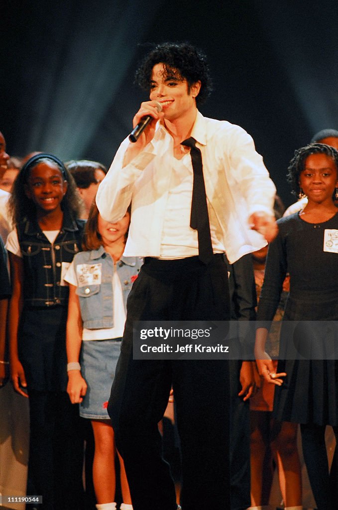1995 Video Michael Jackson during 1995 MTV Video Music Awards Show at Radio City ...