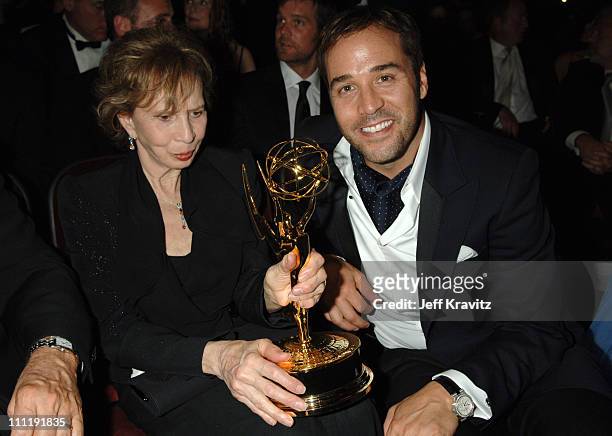 Jeremy Piven, winner Outstanding Supporting Actor In A Comedy Series for "Entourage" and mother **EXCLUSIVE**