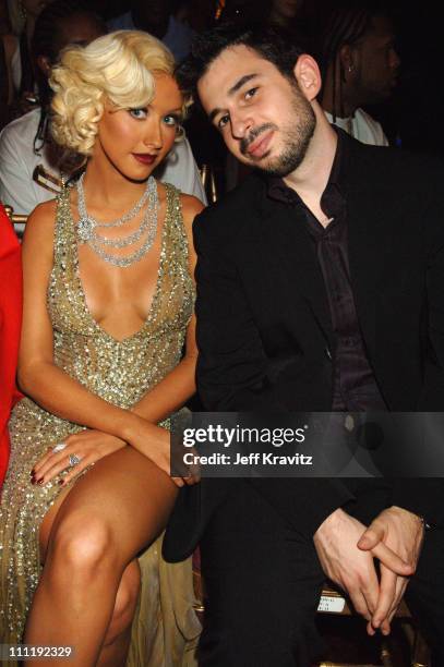 Christina Aguilera and Jordan Bratman during 2006 MTV Video Music Awards - Audience at Radio City Music Hall in New York City, New York, United...