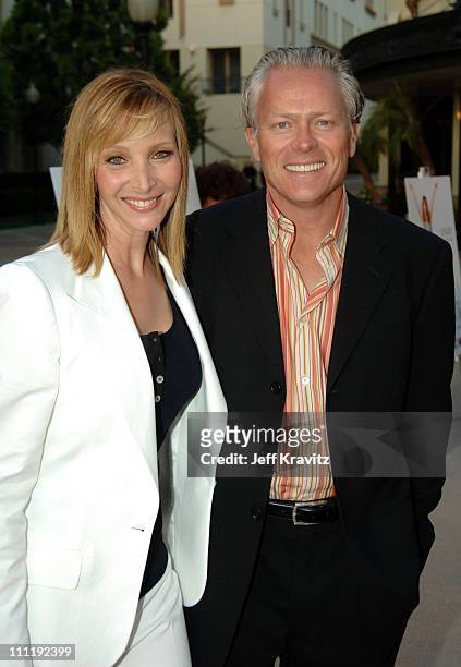 Lisa Kudrow and Michel Stern during "The Comeback" HBO Los Angeles Premiere - Arrivals at Paramount Theater in Los Angeles, California, United States.