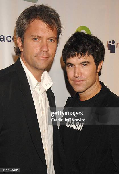 Chris DeWolfe and Tom Anderson of MySpace during MySpace Presents Rock for Darfur Party Benefiting Oxfam America at Private Estate in Beverly Hills,...