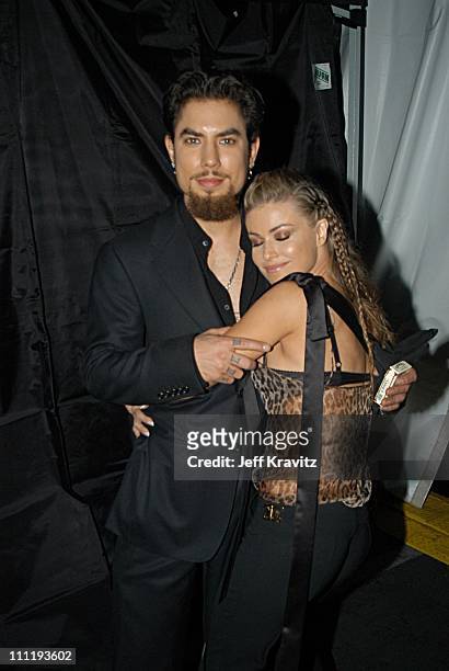 Carmen Electra and Dave Navarro during VH1 Big in 2002 Awards - Backstage and Audience at Grand Olympic Auditorium in Los Angeles, CA, United States.