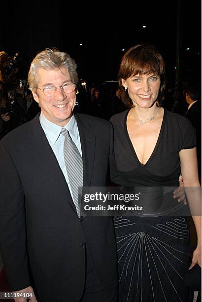 Richard Gere and Carey Lowell during Chicago Premiere at Academy of Motion Picture Arts & Sciences in Los Angeles, CA, United States.