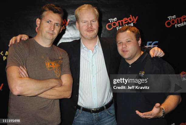 Harland Williams, Jim Gaffigan and Frank Caliendo during HBO & AEG Live's "The Comedy Festival" - Triumph the Insult Comic Dog's Poopapalooza II at...