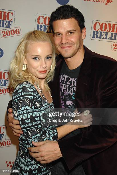 Jaime Bergman and David Boreanaz during HBO & AEG Live's "The Comedy Festival" - Comic Relief 2006 - Red Carpet at Caesars Palace in Las Vegas,...