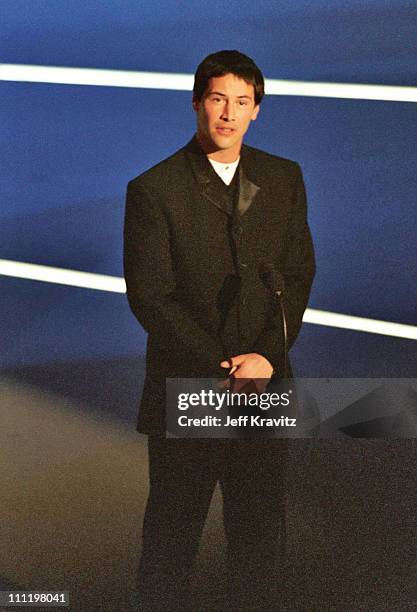 Keanu Reeves during 1995 Academy Awards in Los Angeles, California, United States.