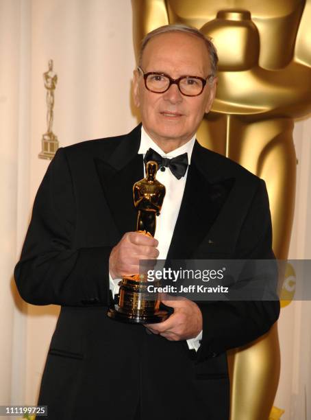 Ennio Morricone, recipient Honorary Academy Award during The 79th Annual Academy Awards - Press Room at Kodak Theatre in Hollywood, California,...