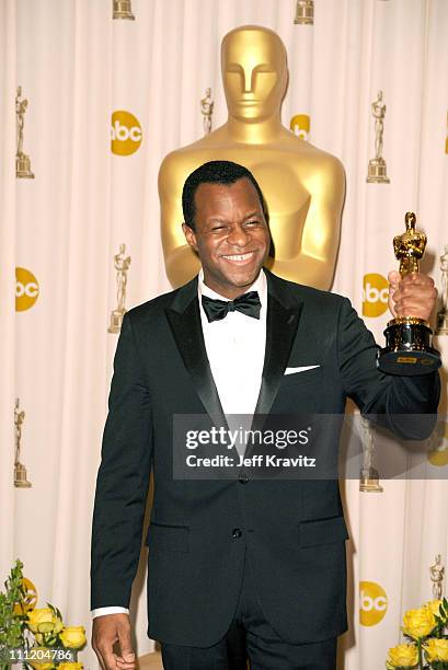 Writer Geoffrey Fletcher poses in the press room at the 82nd Annual Academy Awards held at Kodak Theatre on March 7, 2010 in Hollywood, California.