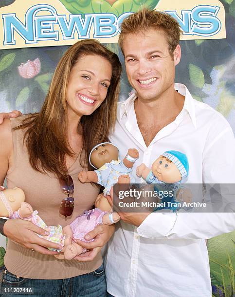 Heidi Androl and George Stults during Silver Spoon Buffet at the "Cabbage Kids Newborns" Booth - Day 1 at Wattles Mansion in Hollywood, California,...