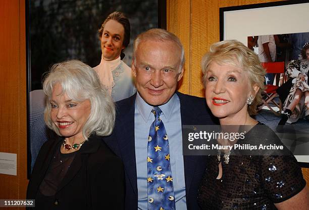 Lois Aldrin, Buzz Aldrin and Pat York during Reception Celebrating The Opening of "Imaging and Imagining" The Film World of Pat York at Academy of...