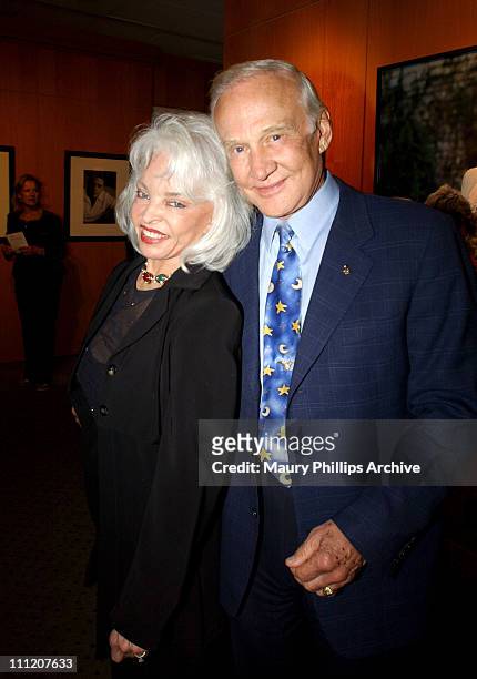 Lois Aldrin and Buzz Aldrin during Reception Celebrating The Opening of "Imaging and Imagining" The Film World of Pat York at Academy of Motion...