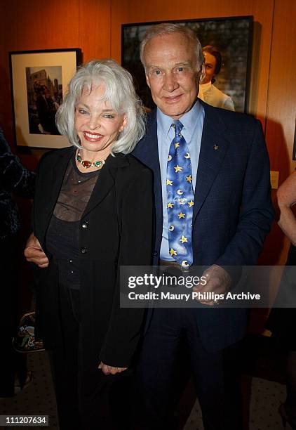 Lois Aldrin and Buzz Aldrin during Reception Celebrating The Opening of "Imaging and Imagining" The Film World of Pat York at Academy of Motion...