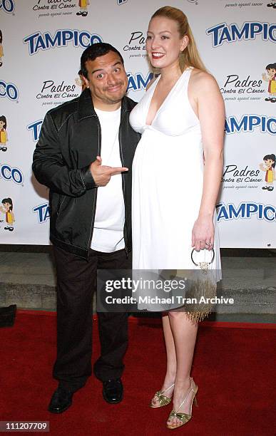 Carlos Mencia and wife, Amy Mencia during Tampico Beverages Presents "El Sueno de Esperanza" Gala to Benefit The PADRES Foundation - Arrivals at...