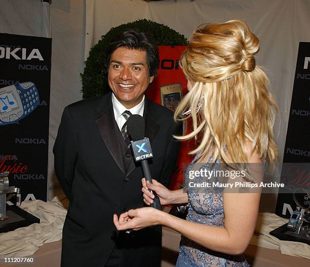 George Lopez and Dayna Devon during The 55th Annual Primetime Emmy Awards - Nokia Red Carpet at The Shrine Theater in Los Angeles, California, United...