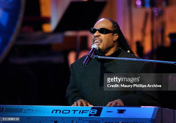Stevie Wonder performs in honor of 2004 NAACP Hall of Fame inductee Ray Charles