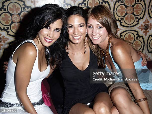 Karen Hill, Naureen Zaim and Agatha Nowicki during Stuff Magazine's Girls of "Wedding Crashers" CD Release Party at Spider Club in Los Angeles,...