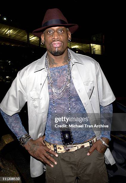 Dennis Rodman during Bullrun Rally Party - July 22, 2005 at Hotel Roosevelt in Hollywood, California, United States.