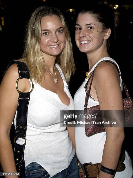 Libby Keatinge and Jessica Steindorff during Bullrun Rally Party - July 22, 2005 at Hotel Roosevelt in Hollywood, California, United States.