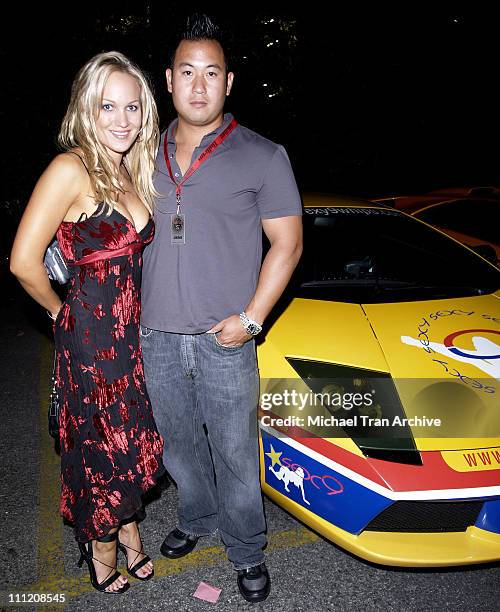 Cindi Truell and William Wu during Bullrun Rally Party - July 22, 2005 at Hotel Roosevelt in Hollywood, California, United States.