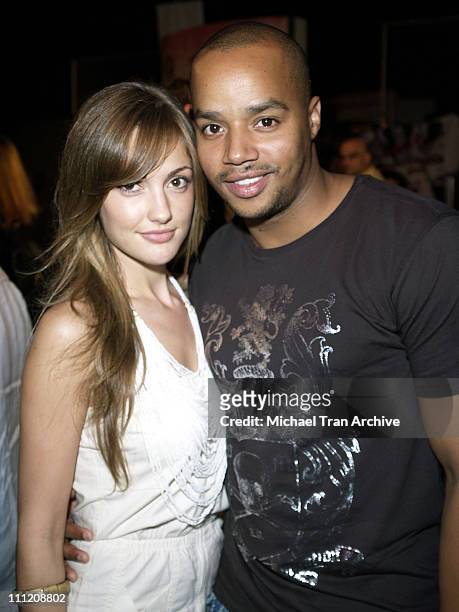 Minka Kelly and Donald Faison during G-Phoria 2005 -The Mother of All Videogame Award Shows - Inside at Los Angeles Center Studios in Los Angeles,...