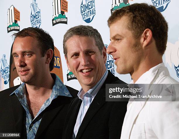 Trey Parker, Doug Herzog, President of Comedy Central and Matt Stone