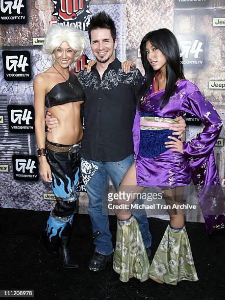 Hal Sparks and Video Game Vixens during G-Phoria 2005 -The Mother of All Videogame Award Shows - Arrivals at Los Angeles Center Studios in Los...