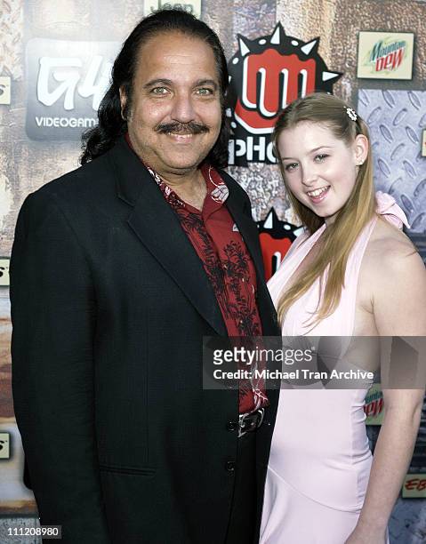 Ron Jeremy and Sunny Lane during G-Phoria 2005 -The Mother of All Videogame Award Shows - Arrivals at Los Angeles Center Studios in Los Angeles,...