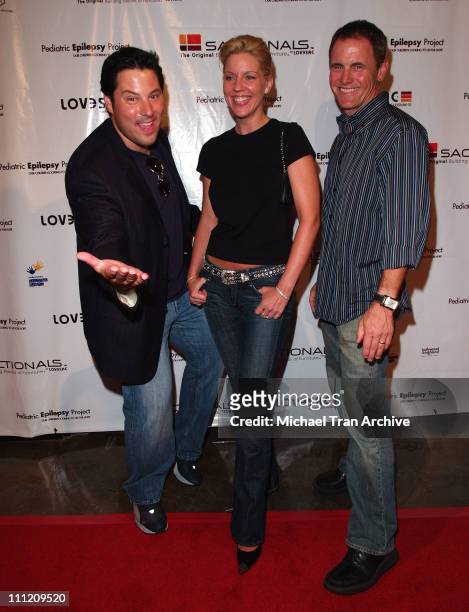Greg Grunberg, Andrea Parker and Mark Moses during LoveSac and Pediatric Epilepsy Project Hosts the Celebrity Signed Sactionals Tour at The Annex @...