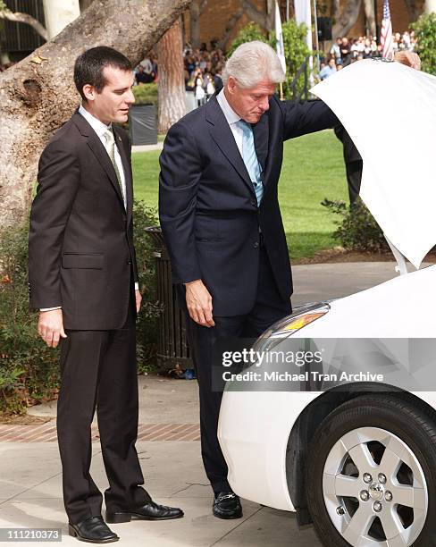 Eric Garcetti, Councilmember of the City of Los Angeles and Former U.S. President Bill Clinton