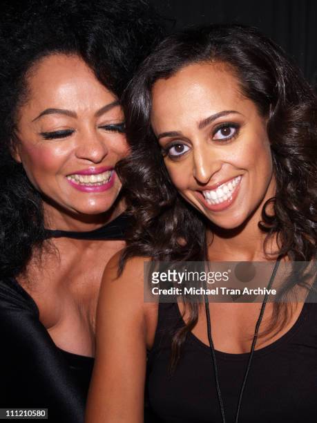 Diana Ross and Chudney Ross during Mercedes-Benz Spring 2007 Los Angeles Fashion Week at Smashbox Studios - Meghan - Front Row and Backstage at...