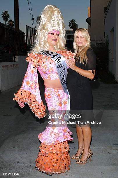 Jennifer Coolidge and Sunny Delight during 4th Annual Best in Drag Show to Benefit Aid for AIDS at Wilshire-Ebell Theater in Los Angeles, California,...