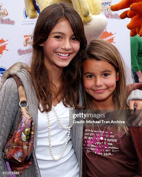 Victoria Justice and sister Madison Reed during Nickelodeon Presents Fairypalooza Premiere for "Rugrats Tales From The Crib: Snow White" Arrivals at...