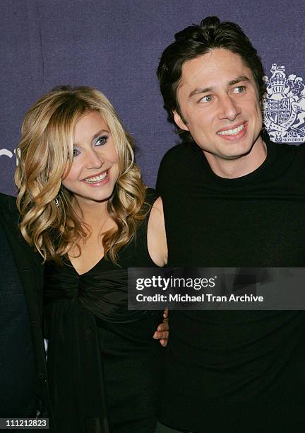 Sarah Chalke and Zach Braff during "Scrubs" Season Six Premiere Celebration at Esquire House 360 in Beverly Hills, California, United States.