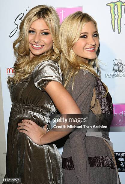Aly Michalka and AJ Michalka of Aly & AJ during Aaron & Angel Carter's Birthday Party - December 15, 2006 at SHAG Nightclub in Hollywood, California,...