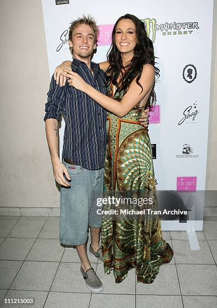 Aaron Carter and Angel Carter during Aaron & Angel Carter's Birthday Party - December 15, 2006 at SHAG Nightclub in Hollywood, California, United...