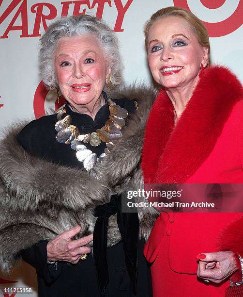 Ann Rutherford and Anne Jeffreys during Variety Centennial Gala - Arrivals at Beverly Hills Post Office in Beverly Hills, California, United States.