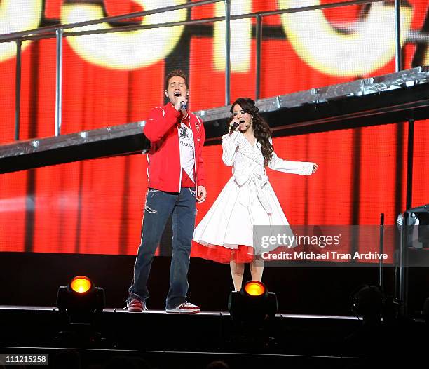 Drew Seeley and Vanessa Hudgens during "High School Musical" In Concert - December 28, 2006 at Verizon Wireless Center in Washington, DC, Washington,...