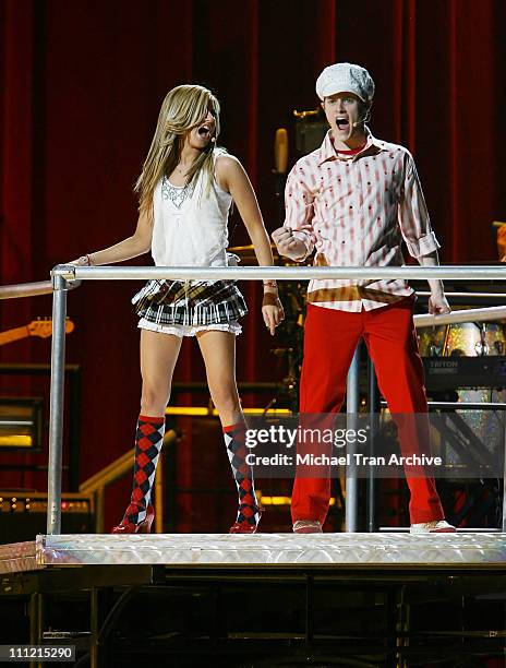 Ashley Tisdale and Lucas Grabeel during "High School Musical" In Concert - December 28, 2006 at Verizon Wireless Center in Washington, DC,...