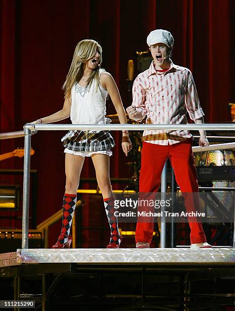 Ashley Tisdale and Lucas Grabeel during "High School Musical" In Concert - December 28, 2006 at Verizon Wireless Center in Washington, DC,...