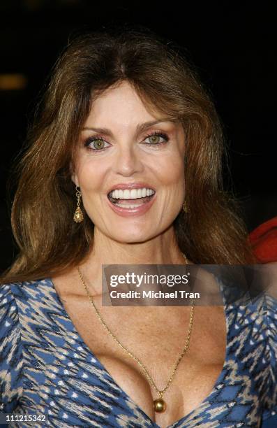 Actress Tracy Scoggins arrives at the "300" DVD Release Party at Petco Stadium on July 27, 2007 in San Diego, California.