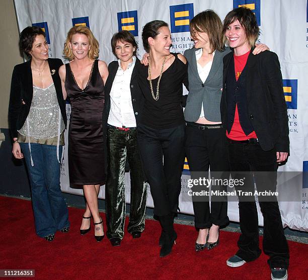 Alexandra Hedison, Laurel Holloman, Ilene Chaiken, Erin Daniels, Leisha Hailey and Katherine Moennig