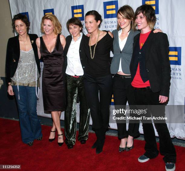 Alexandra Hedison, Laurel Holloman, Ilene Chaiken, Erin Daniels, Leisha Hailey and Katherine Moennig