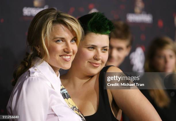 Actress Lucy Lawless and daughter Daisy arrives at Sony Pictures Los Angeles Premiere of "30 Days of Night" held at Grauman's Chinese Theatre on...