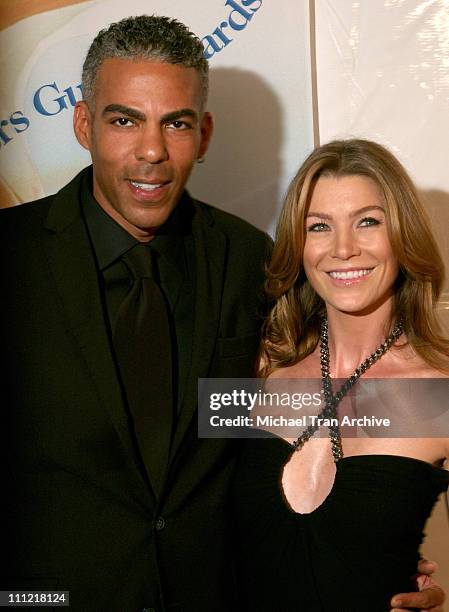 Ellen Pompeo and Christopher Ivery during 2006 Writers Guild Awards - Arrivals at The Hollywood Palladium in Hollywood, California, United States.