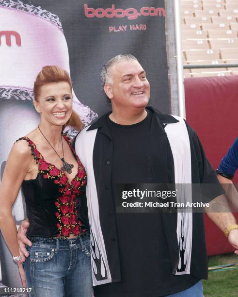 Evanka Buttafuoco and Joey Buttafuoco during Bodog.com Presents the 2006 Lingerie Bowl at Los Angels Memorial Coliseum in Los Angeles, California,...