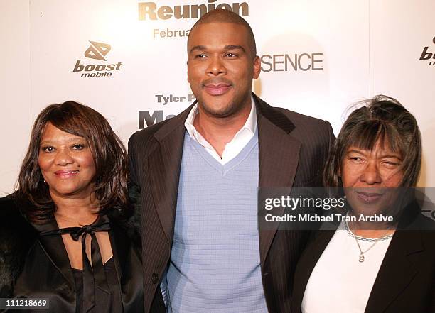 Tyler Perry and his mom, Maxine and aunt, Mayola