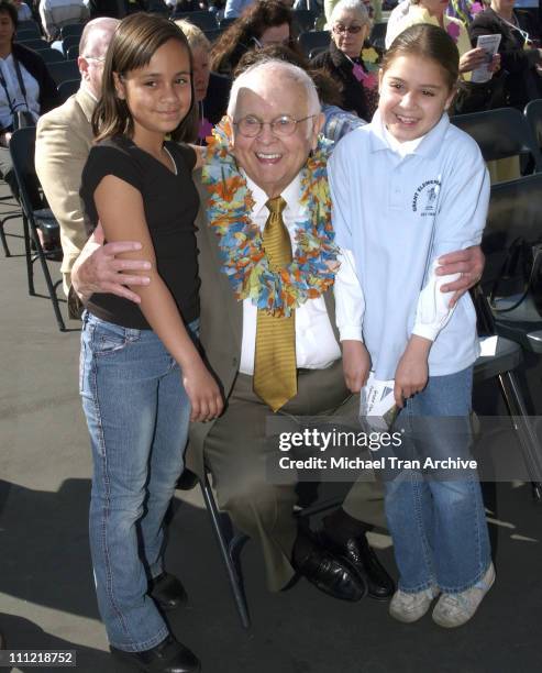 Johnny Grant, Honorary Mayor of Hollywood during The Johnny Grant Kindergarten Playground Dedication Ceremony at Grant Elementary School in Los...