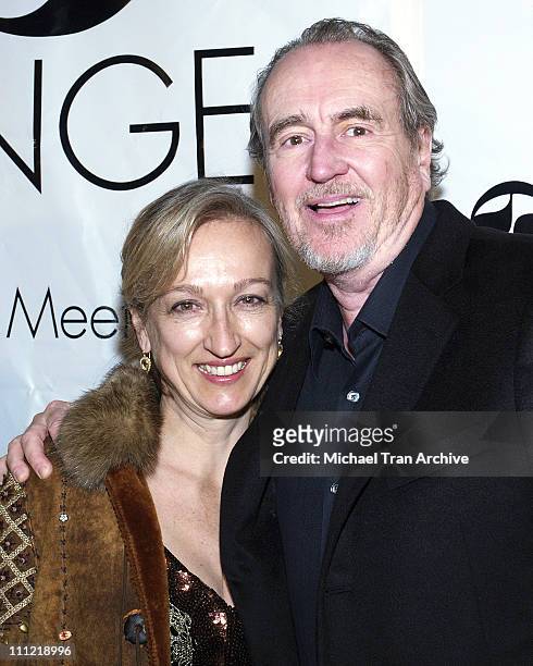 Iya Labunka and Wes Craven during Benderspink Party for "A History of Violence" - Arrivals at Aqua Lounge in Beverly Hills, California, United States.